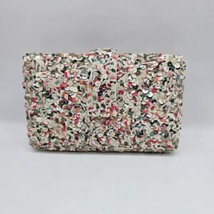 Simitri Confetti 2.0 Kitsch Clutch Crossbody Bag Party Hand-Embroidered Sequins